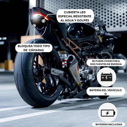 Placaoutpro LED para moto-evita fotomultas